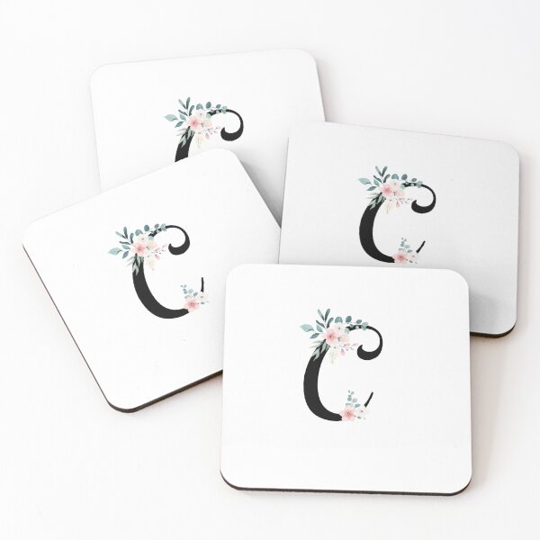 Item preview, Monogram C with botanical flowers designed and sold by NazarliNigar.