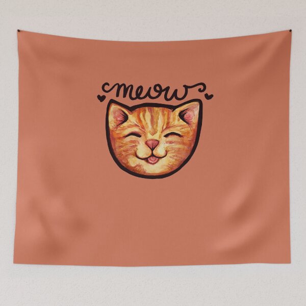 Item preview, Meow cute orange tabby cat tiger stripe designed and sold by FrictionMaxxing.