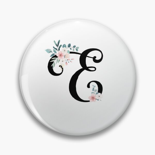 Item preview, Monogram E with botanical flowers designed and sold by NazarliNigar.