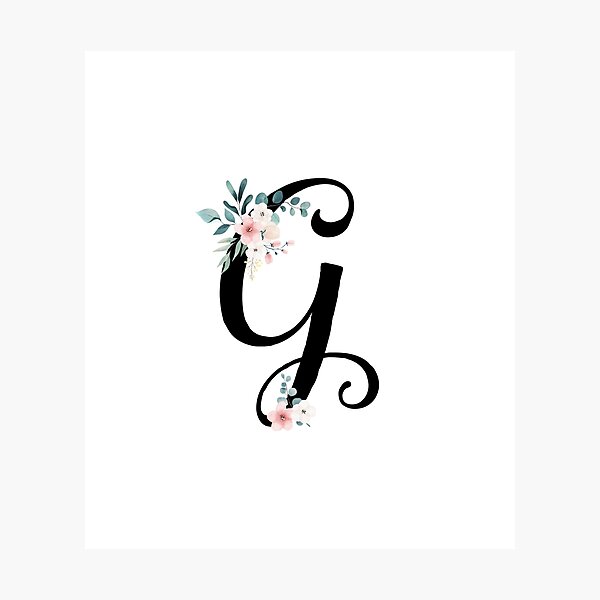 Item preview, Monogram G with botanical flowers designed and sold by NazarliNigar.