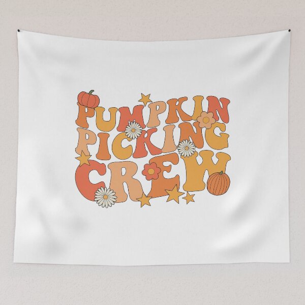 Item preview, Pumpkin Picking Crew Squad Groovy Fall Autumn And Halloween designed and sold by JokeGysen.