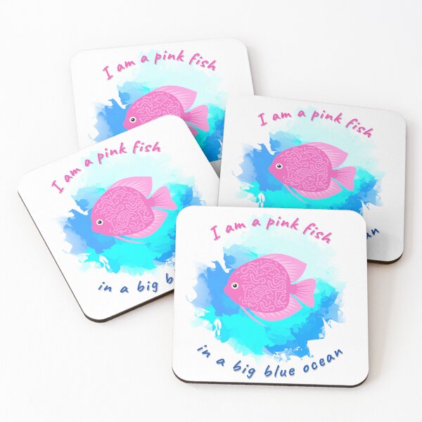 Item preview, A Pink Fish in a big blue Ocean designed and sold by Thewelllife.