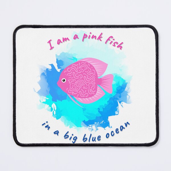 Item preview, A Pink Fish in a big blue Ocean designed and sold by Thewelllife.