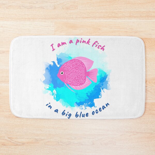 Item preview, A Pink Fish in a big blue Ocean designed and sold by Thewelllife.