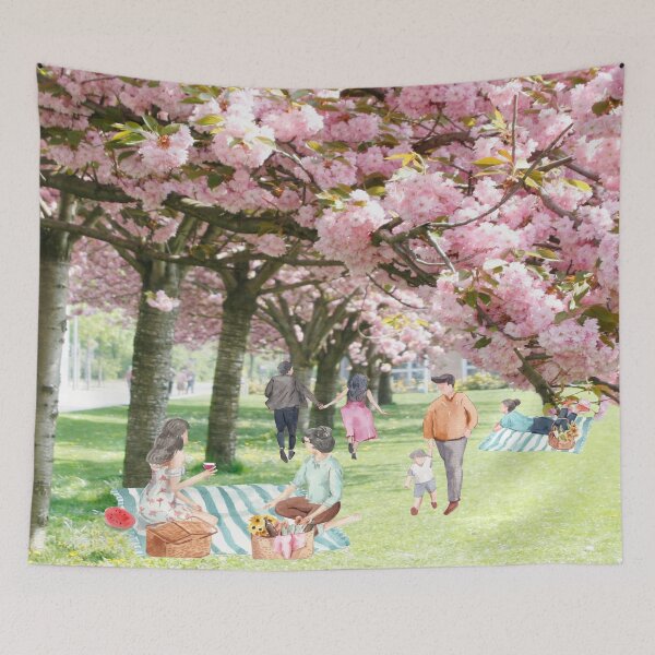 Item preview, Japan Cherry Blossom Trees Sakura Picnic designed and sold by Sagittarius-Lin.