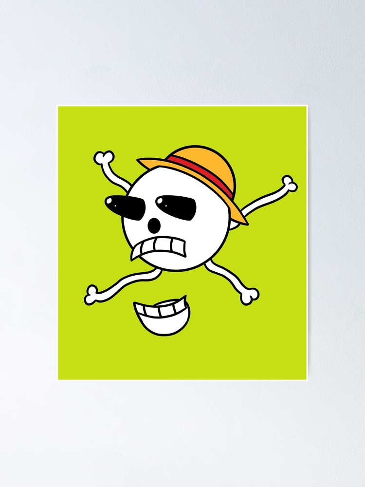 "Scared Straw Hats Flag" Poster for Sale by Jigglydrawing Redbubble