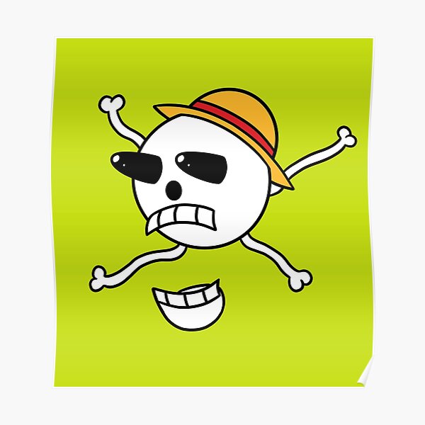 "Scared Straw Hats Flag" Poster for Sale by Jigglydrawing Redbubble