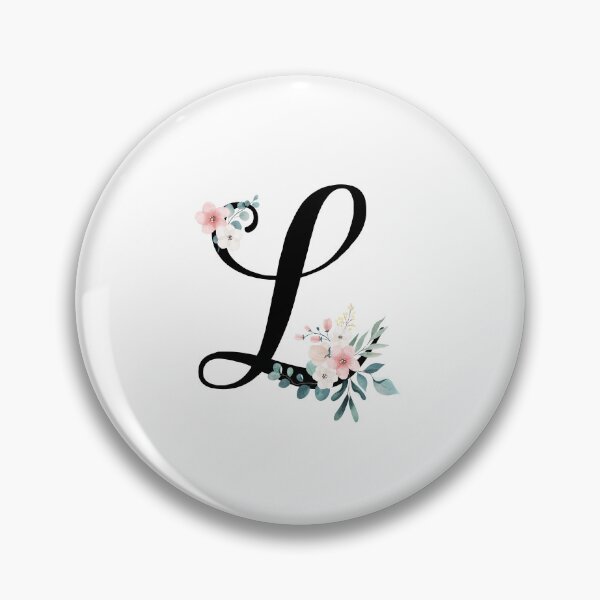 Aperçu de l'œuvre Monogramme L avec fleurs botaniques créée et vendue par NazarliNigar.