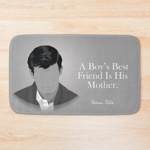 Item preview, A Boy's Best Friend Is His Mother - Norman Bates - Minimalist Movie Art - Horror Film Quote designed and sold by PopCultArcade.