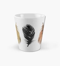 Copper, Black & Gold Feather Tall Mug
