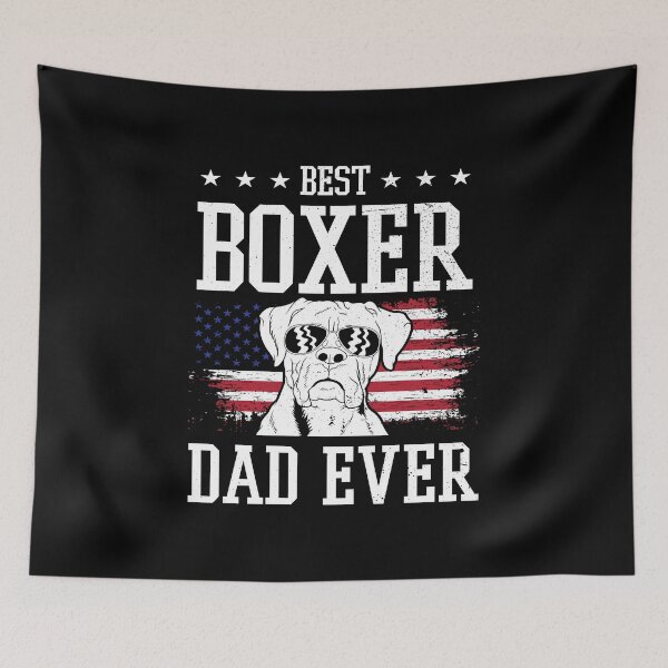 Item preview, Best Boxer Dad Ever US Vintage Flag Dog Lover Fathers Day designed and sold by haselshirt.