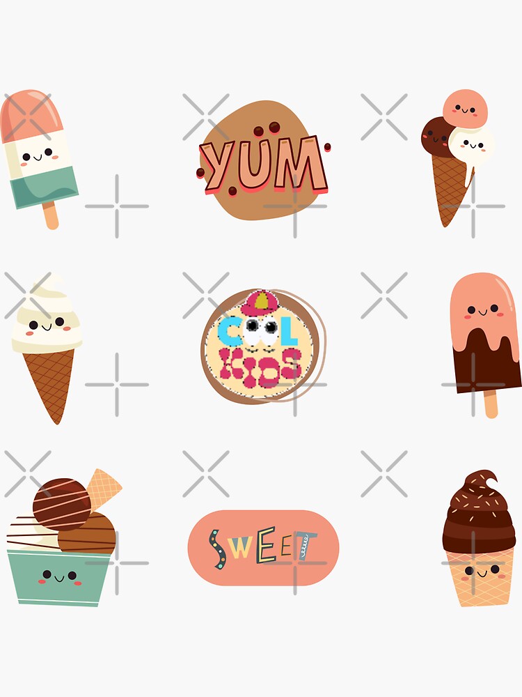 Ice Cream Fun Sticker For Sale By Unlocked Art Redbubble