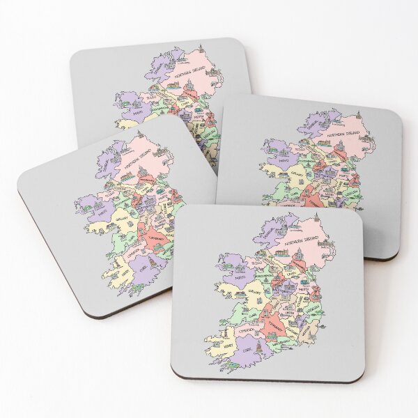 Item preview, Colorful Map of Ireland designed and sold by Sheridan T.