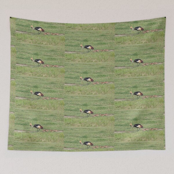 Item preview, Grey Crowned Crane and Babies (Balearica regulorum) designed and sold by Yair Karelic.