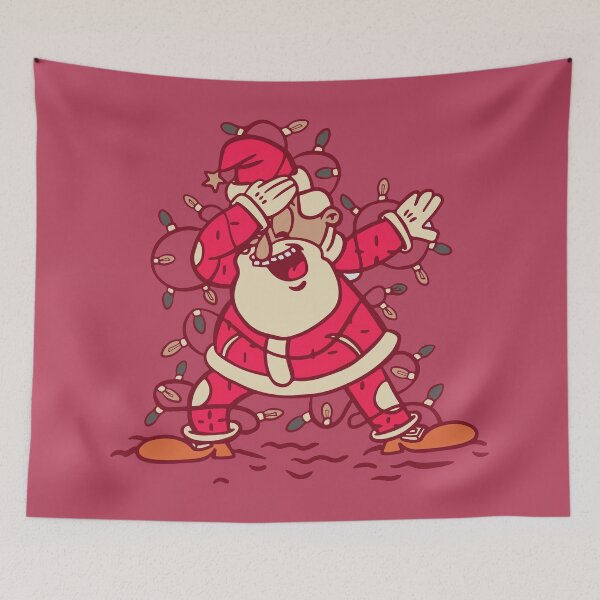 Item preview, Dabbing Santa cartoon design designed and sold by Palteeshop.