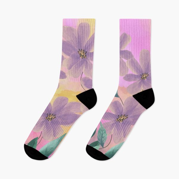 Item preview, Purple Flowers Through the Sunset designed and sold by missoundream.