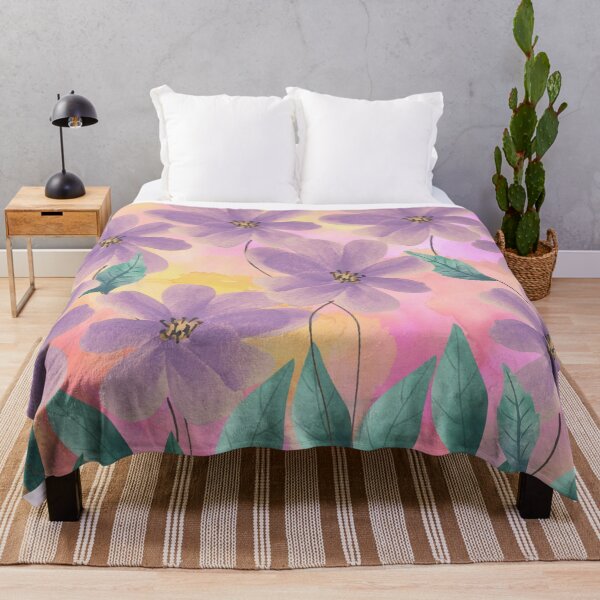 Item preview, Purple Flowers Through the Sunset designed and sold by missoundream.