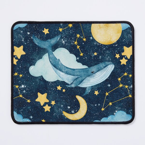 Item preview, Watercolor Blue Whale In Galaxy designed and sold by virillanissa.