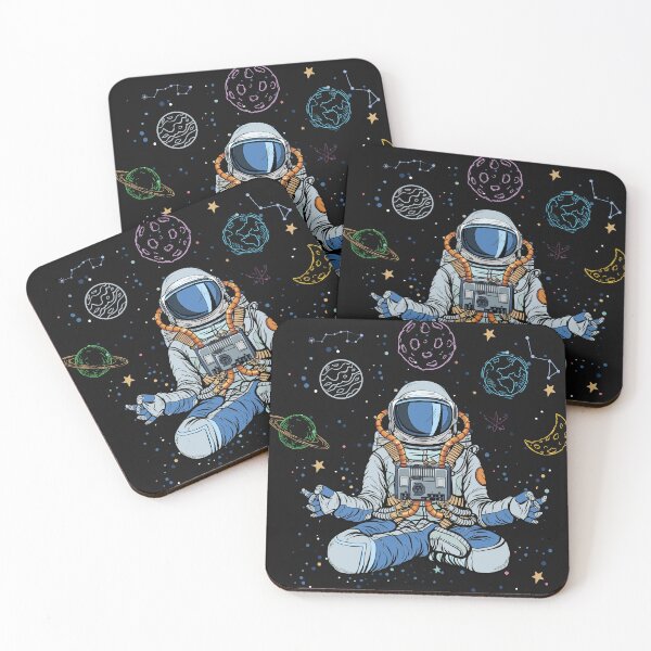 Item preview, meditating astronaut designed and sold by Soofingscapes.