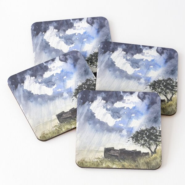 Item preview, Storm at Wuthering Heights - Haworth, Yorkshire - Original Watercolour Art designed and sold by OnHeathAndMoor.