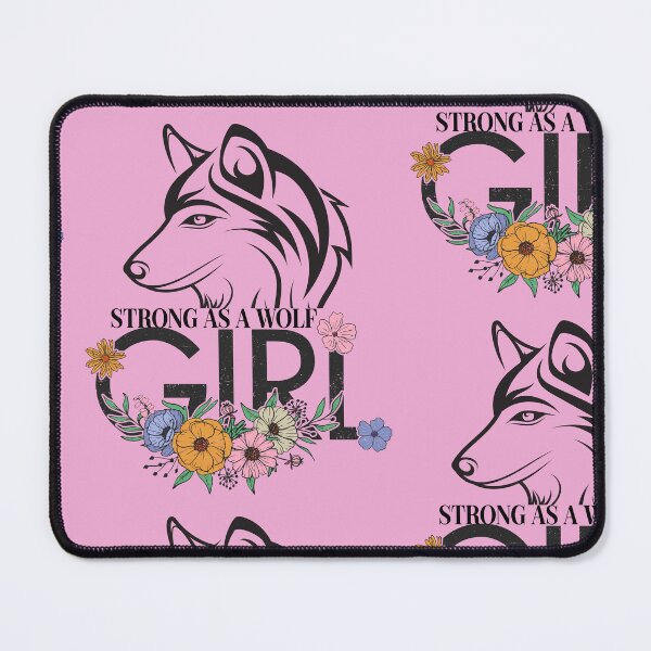 Item preview, Be Strong As A Wolf Flowers for girls designed and sold by fatydesignspace.