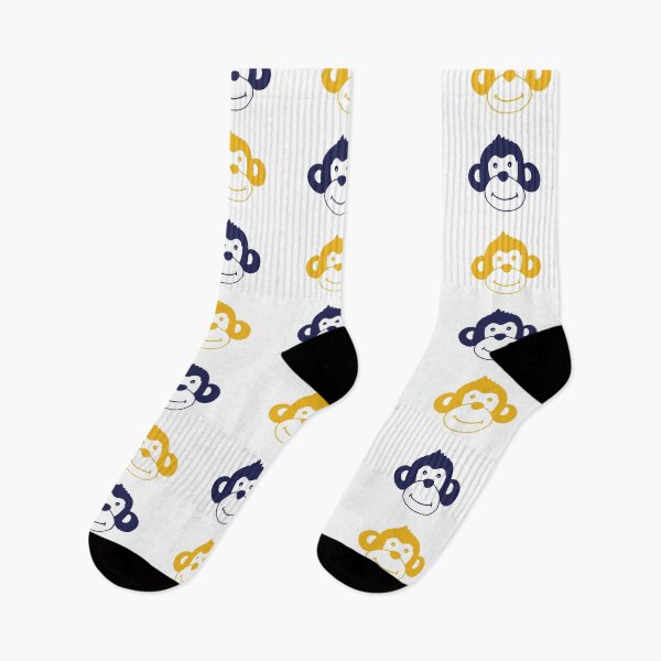 Item preview, Cute monkies in musterd yellow and dark blue designed and sold by bigmoments.