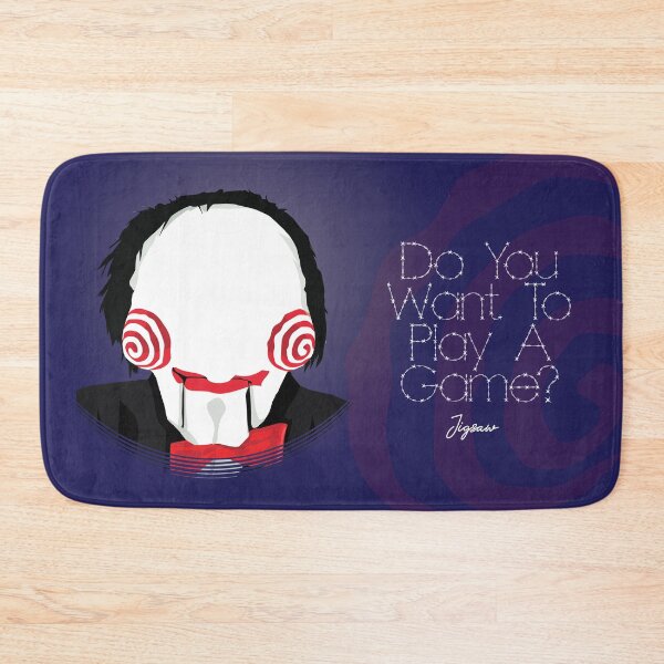 Item preview, Do You Want To Play A Game - Jigsaw - Minimalist Movie Art - Horror Film Quote designed and sold by PopCultArcade.