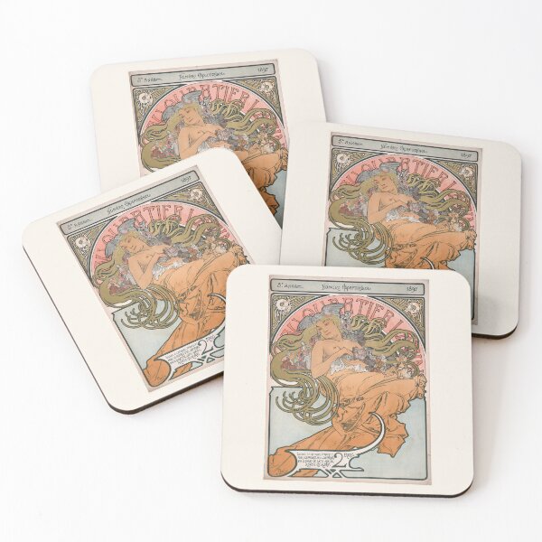 Aperçu de l'œuvre Au Quartier Latin -Alphonse Mucha -Vintage Art Nouveau créée et vendue par TeeARTHY.