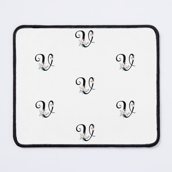 Item preview, Monogram V with botanical flowers designed and sold by NazarliNigar.