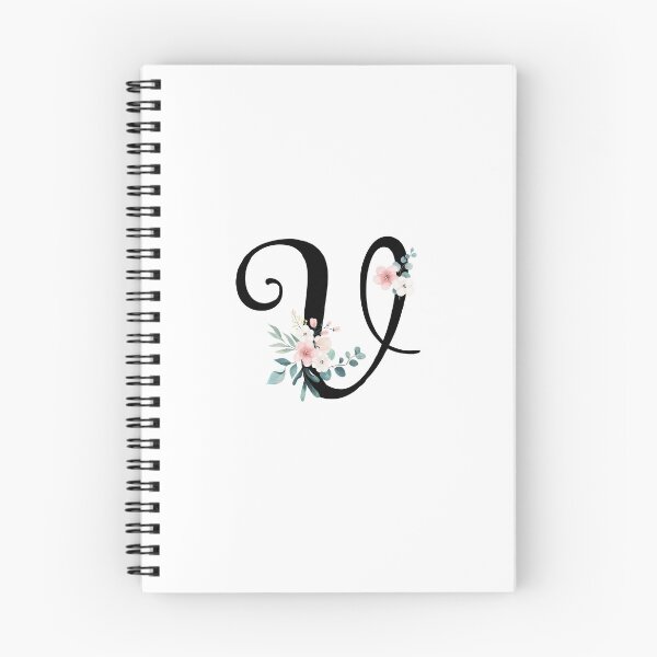 Item preview, Monogram V with botanical flowers designed and sold by NazarliNigar.
