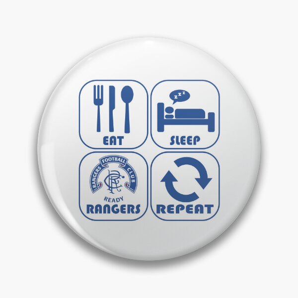 Item preview, Eat Sleep Football Repeat! Rangers Fan Art Work, Football Fan Art  designed and sold by FootyLocker.
