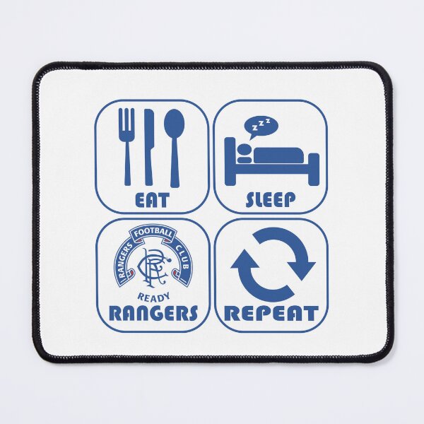 Item preview, Eat Sleep Football Repeat! Rangers Fan Art Work, Football Fan Art designed and sold by FootyLocker.