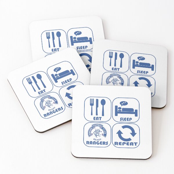 Item preview, Eat Sleep Football Repeat! Rangers Fan Art Work, Football Fan Art  designed and sold by FootyLocker.
