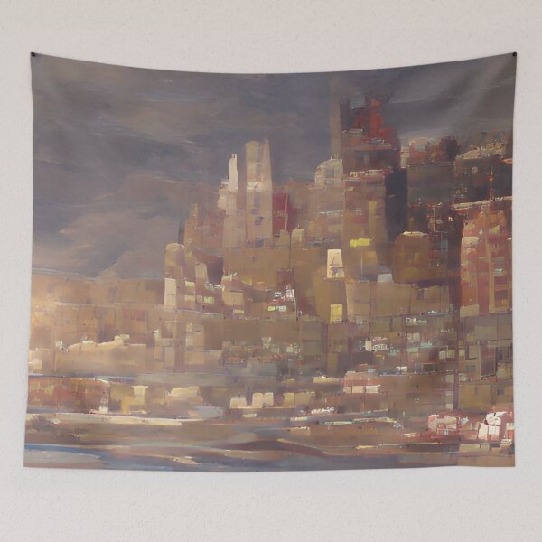 Item preview, Distant City Of Old Digital Graphic Wall Artwork  designed and sold by NellVerde.