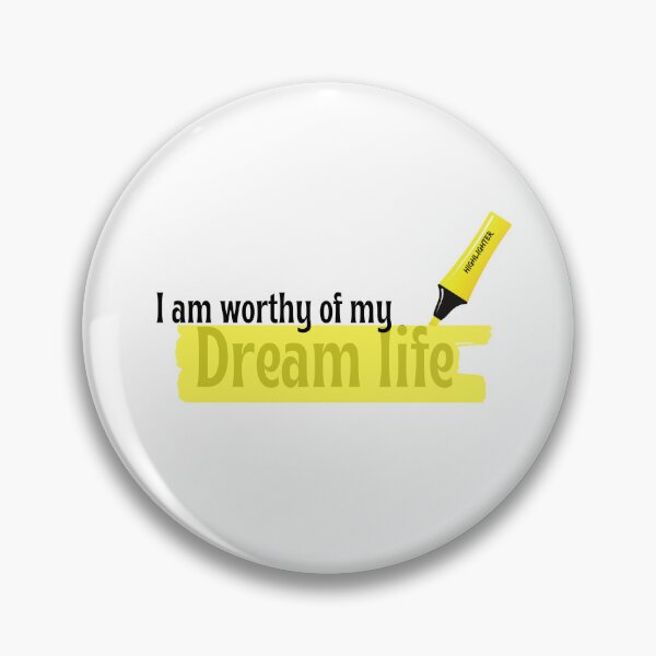 Item preview, I am worthy of my dream life sticker designed and sold by MadeBySoha.