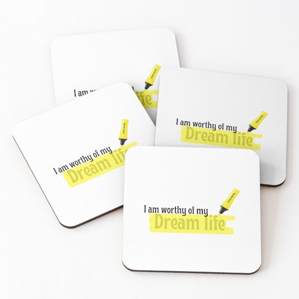 Item preview, I am worthy of my dream life sticker designed and sold by MadeBySoha.