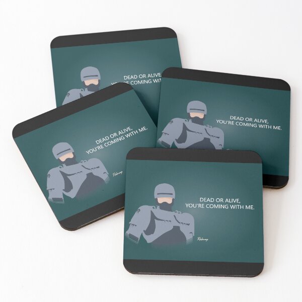 Item preview, Dead or Alive You're Coming With Me - Robot Cop - Minimalist Movie Art - Action Horror Film Quote designed and sold by PopCultArcade.