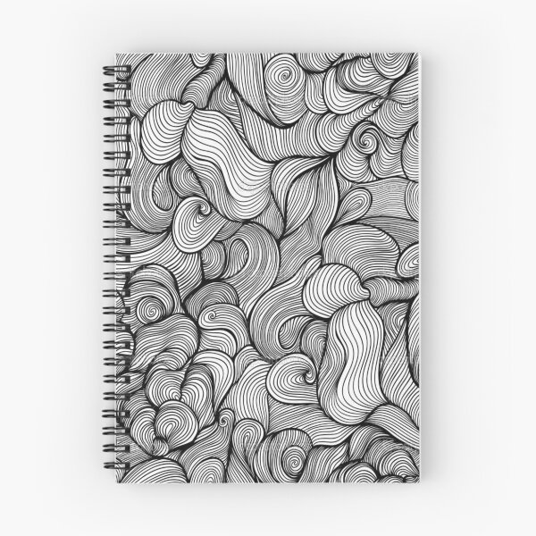 Item preview, Black and white abstract contour curves designed and sold by zedvonzee.