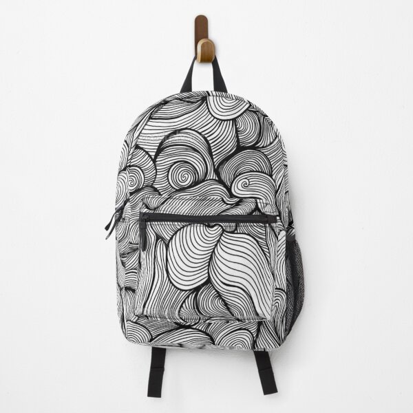Item preview, Black and white abstract contour curves designed and sold by zedvonzee.