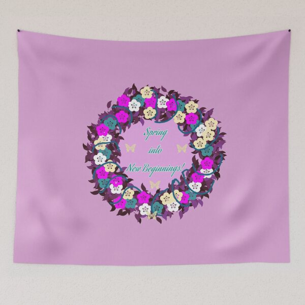 Item preview, Spring into New Beginnings flower wreath  designed and sold by Jodi Mahaffey.