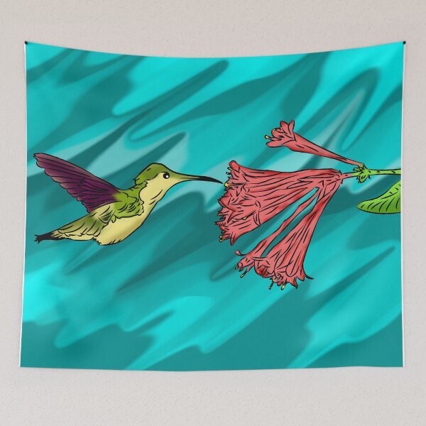 Item preview, Humming Bird and Flowers designed and sold by IIZII.