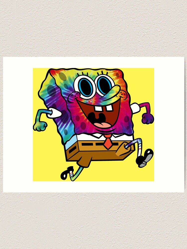 Trippy Spongebob Art Print By Kyee Redbubble