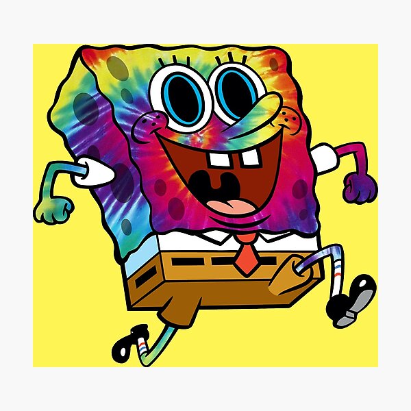 "Trippy SpongeBob" Photographic Print by Kyee Redbubble