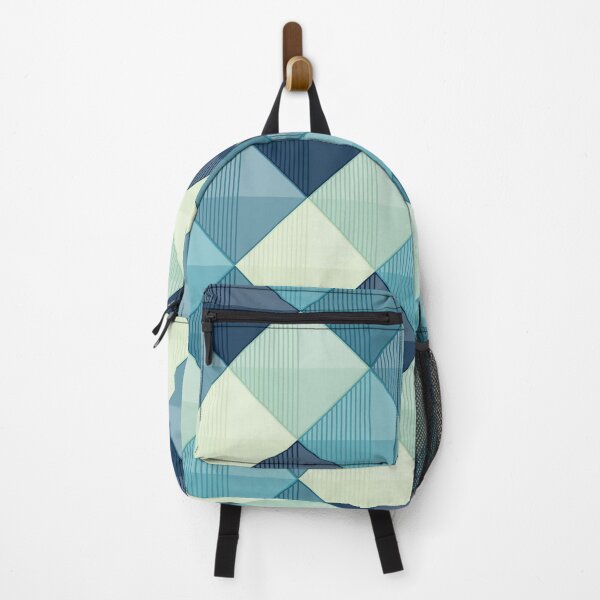 Item preview, Patchwork Squares Teal and Blue designed and sold by Blue-Banana.