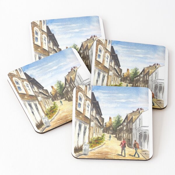 Item preview, Haworth Main Street - Bronte Country, Yorkshire - Original Watercolour Artwork designed and sold by OnHeathAndMoor.
