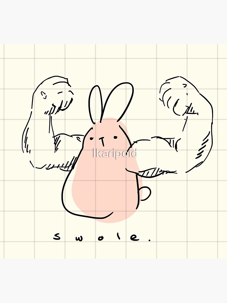 Buff Bunny Sticker for Sale by MrWald0