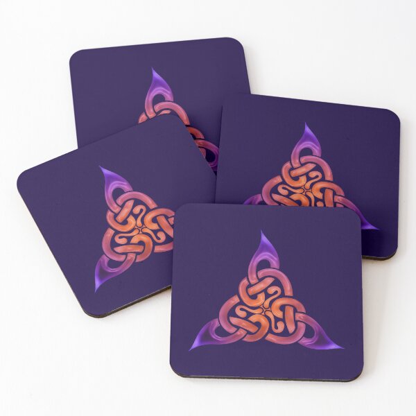 Item preview, Triquetra Celtic Knot Orange Violet designed and sold by kernowerno.