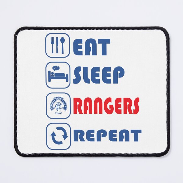 Item preview, Eat Sleep Football Repeat! Rangers Fan Art Work, Football Fan Gift designed and sold by FootyLocker.