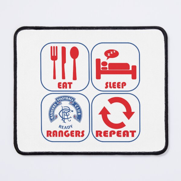 Item preview, Eat Sleep Football Repeat! Rangers Fan Art Work, Football Fan Art  designed and sold by FootyLocker.