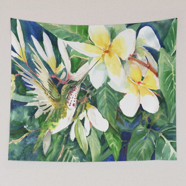 Item preview, Hummingbird and Plumeria designed and sold by surenart.